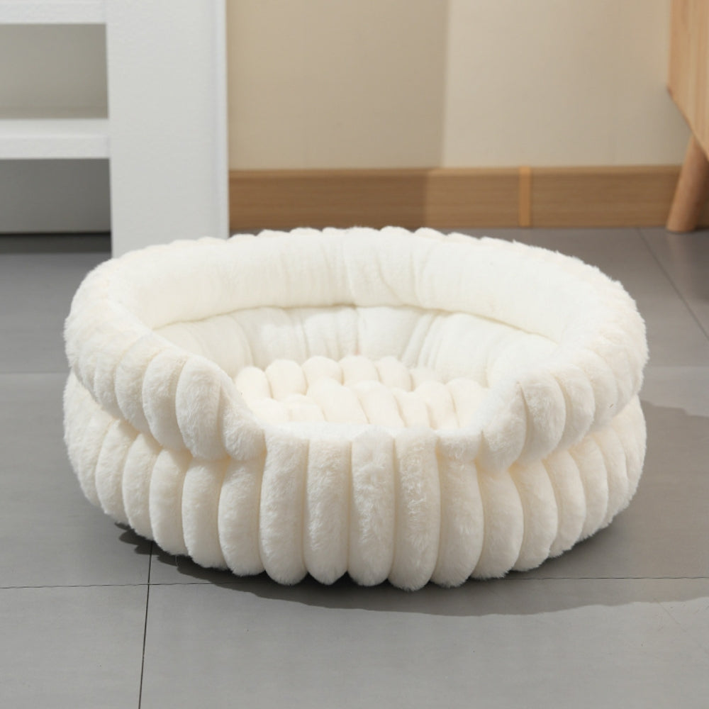 Classic Plush Donut Nest Pet Bed