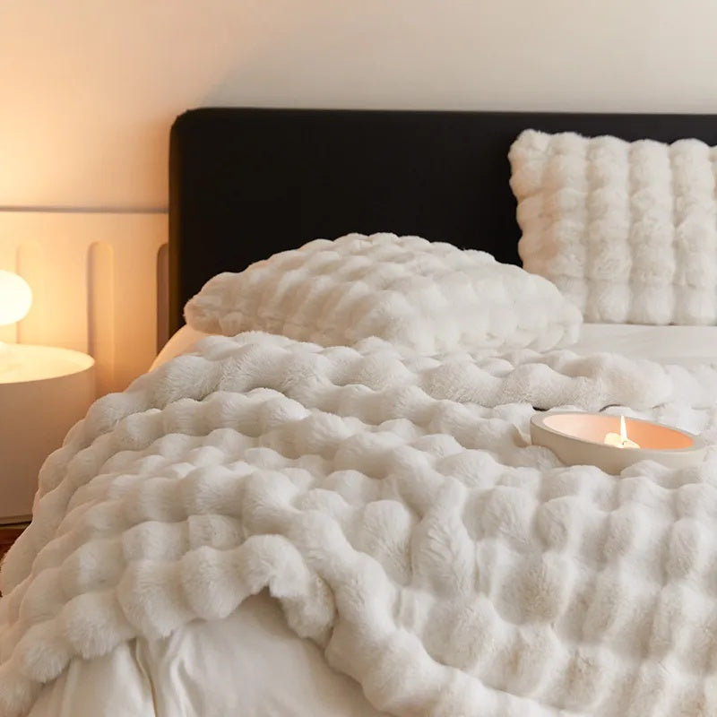 Kaninchen Kunstfell Decke