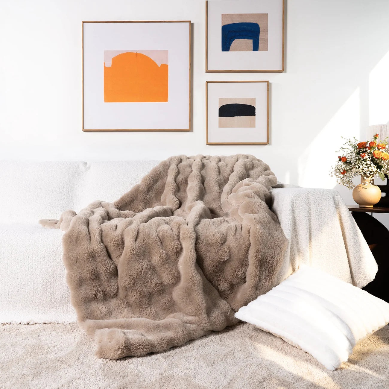 Kaninchen Kunstfell Decke
