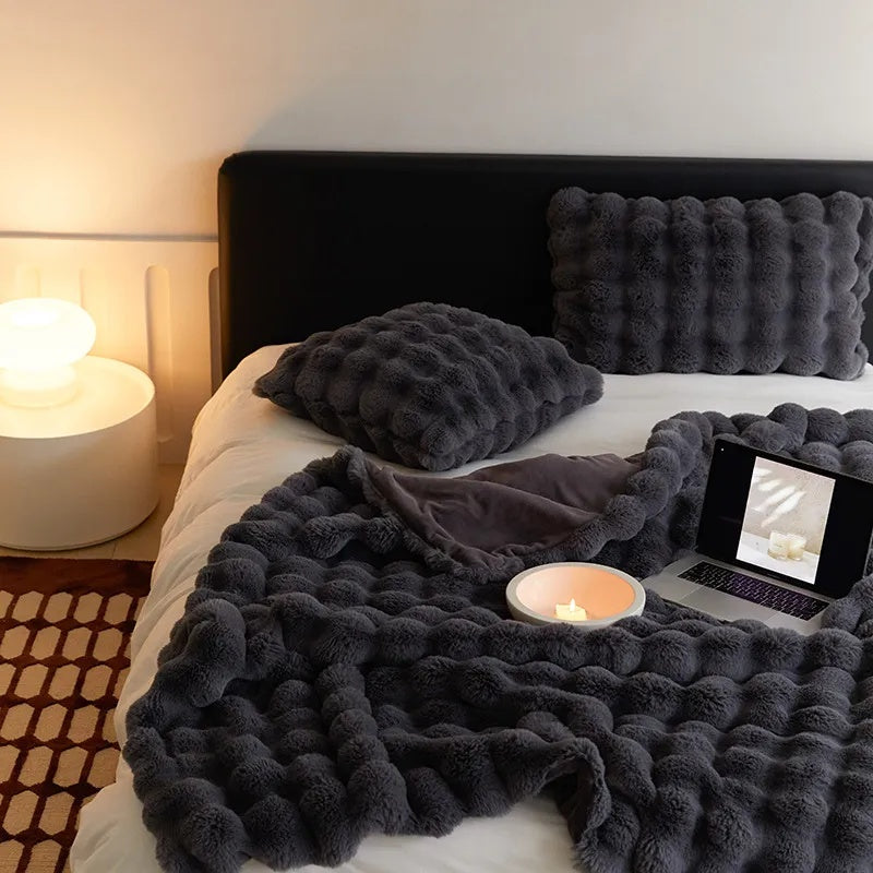 Kaninchen Kunstfell Decke