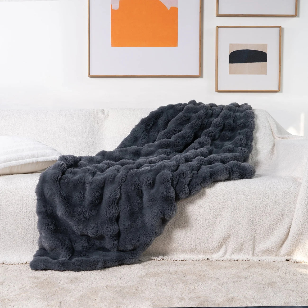 Kaninchen Kunstfell Decke