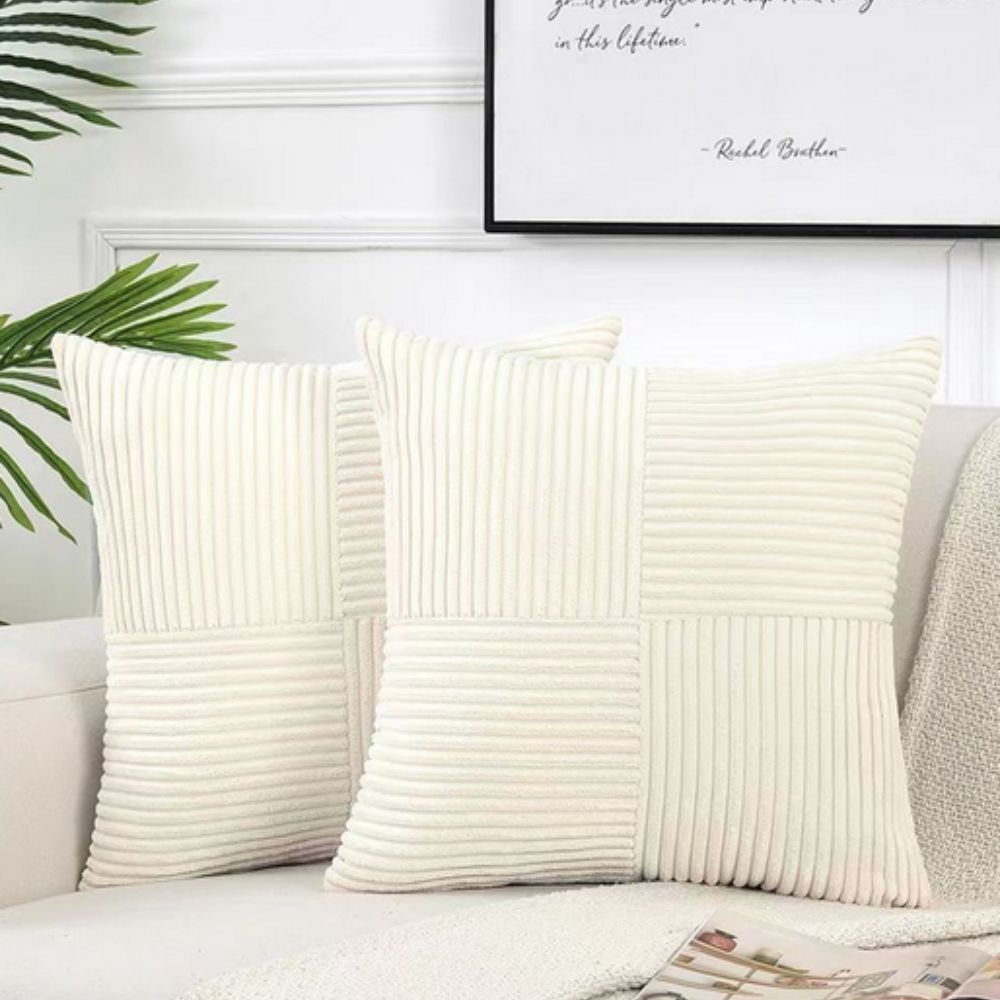 Rustikaler Cord-Kissenbezug