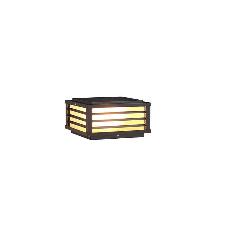 Solar Square Post Head Light Outdoor Patio Waterproof Post Head Light