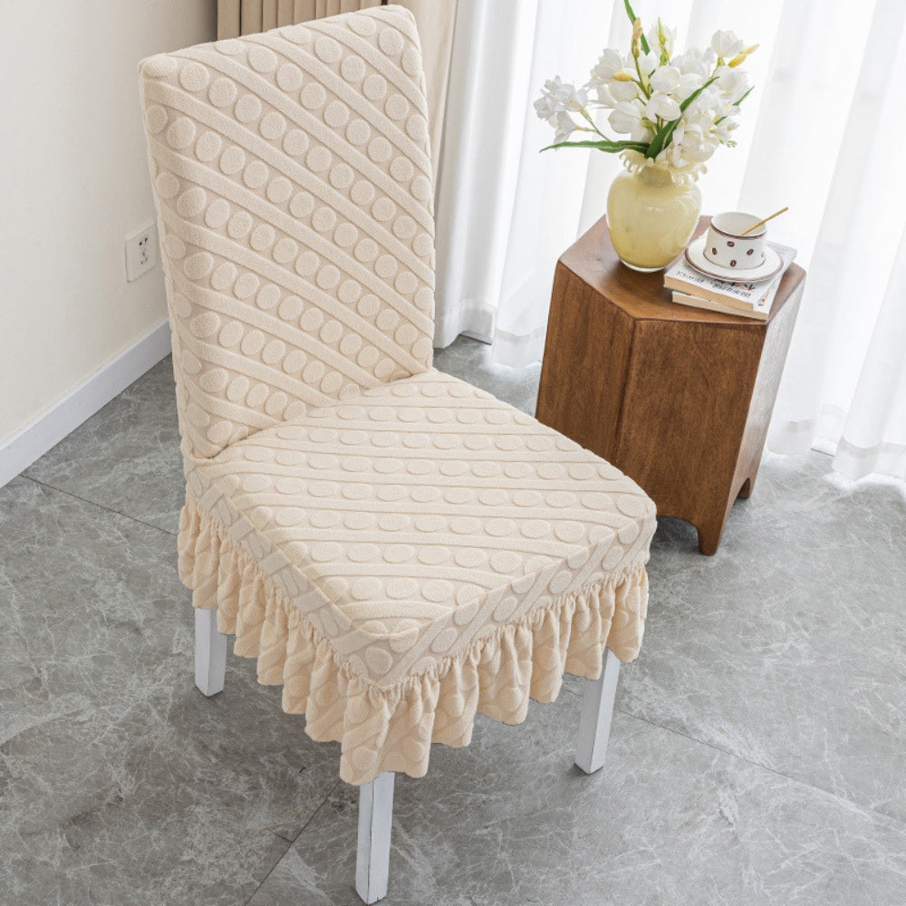 Funda para Silla de Comedor Ovalada Serafina con Relieve