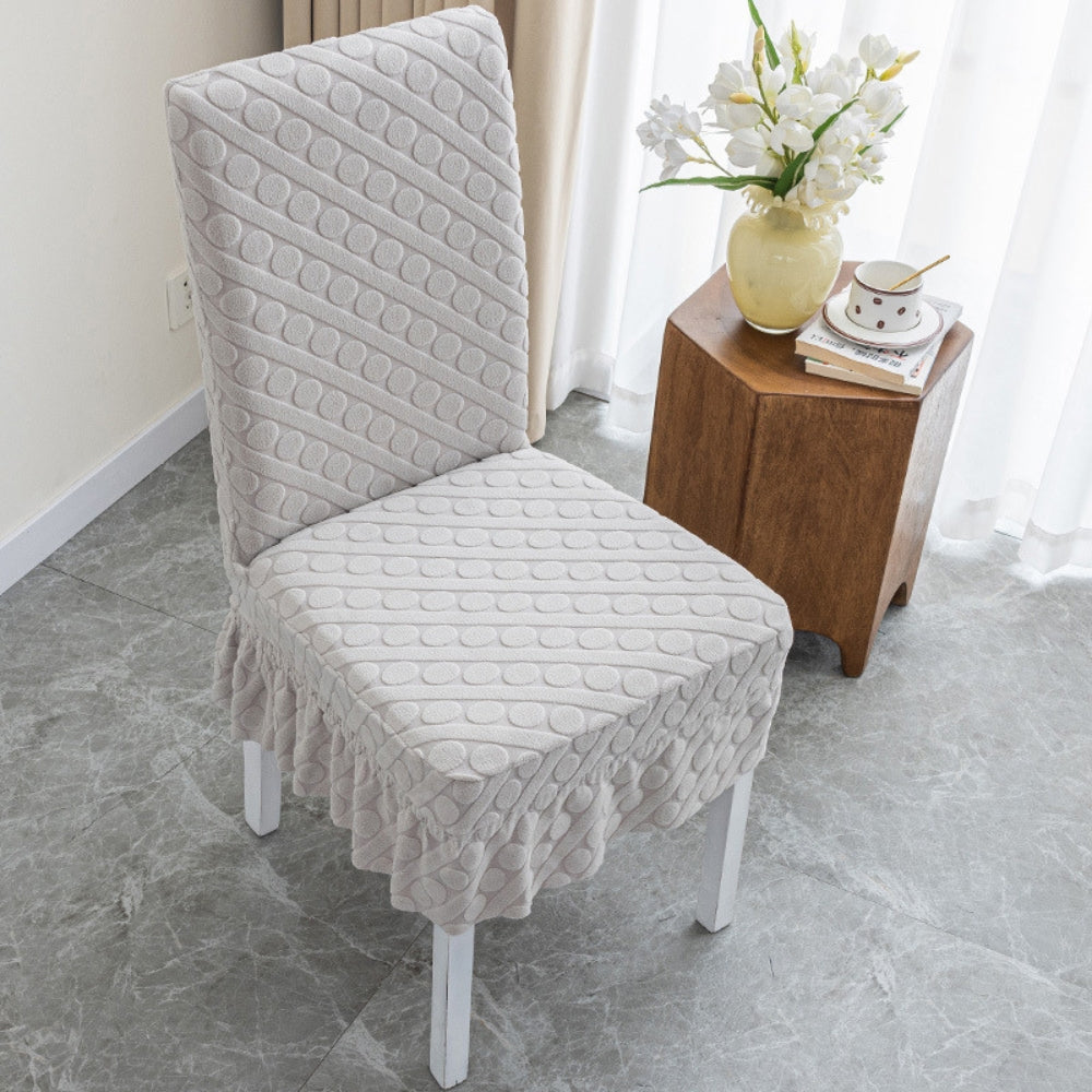 Funda para Silla de Comedor Ovalada Serafina con Relieve