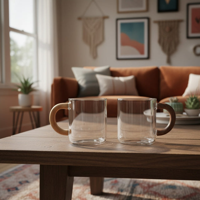☕ Where style meets comfort ☕
Our glass coffee mugs with wooden handles bring a perfect balance o...