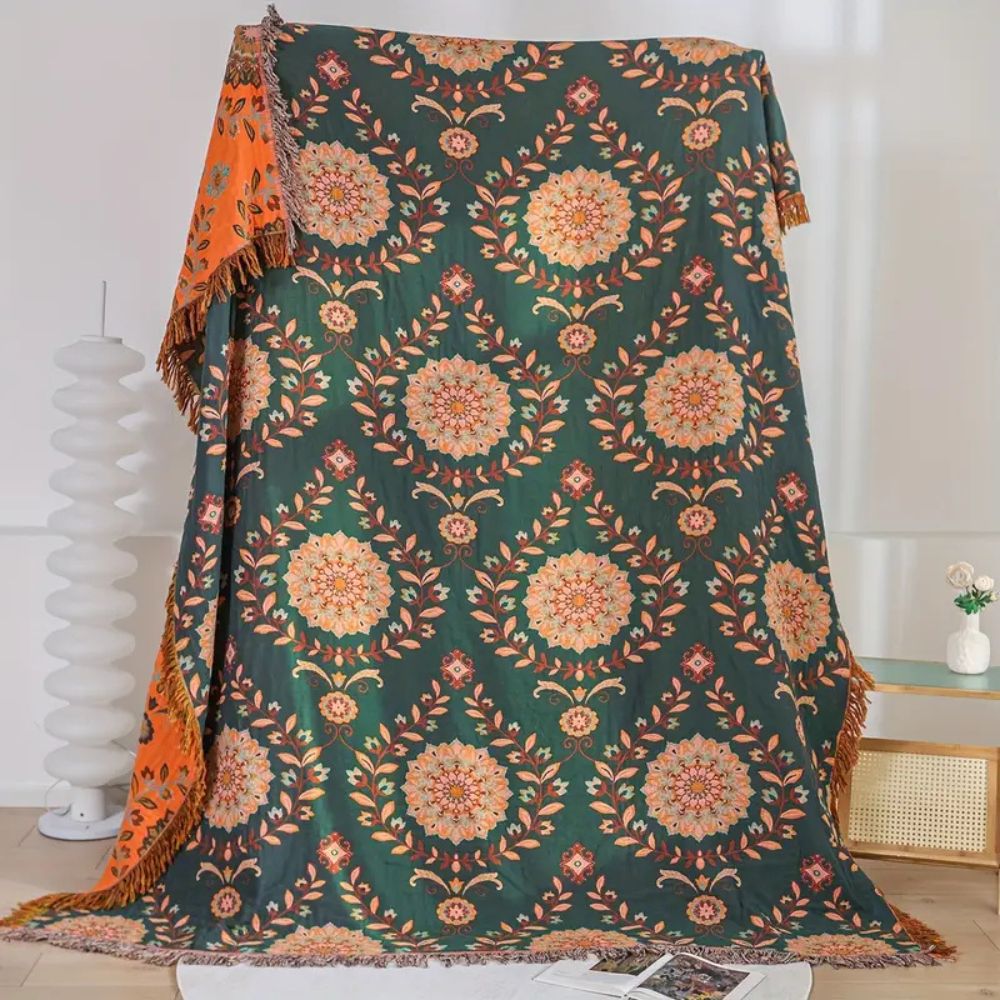 Manta Reversible Vintage Sunfern de Algodón