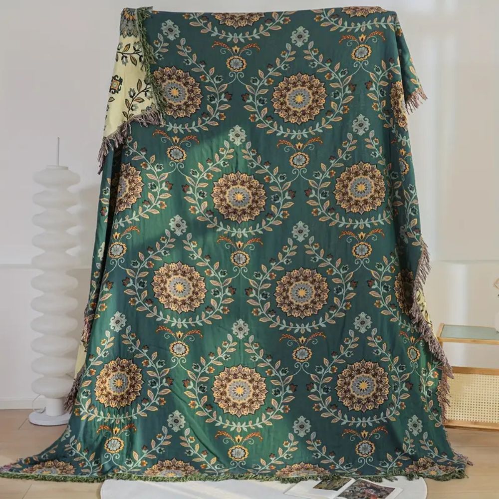 Manta Reversible Vintage Sunfern de Algodón