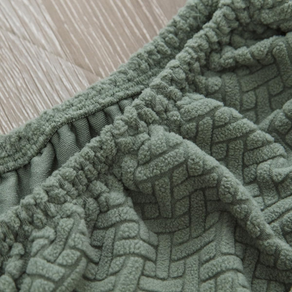 Sylva Jacquard Samt Stretch Stuhlhusse für Esszimmerstühle