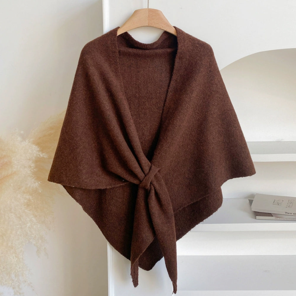 Dreieckiger Weicher Poncho-Schal-Umhang