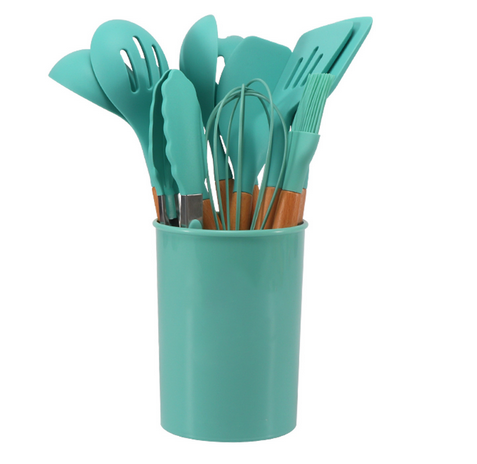 Set de Utensilios de Cocina de Silicona