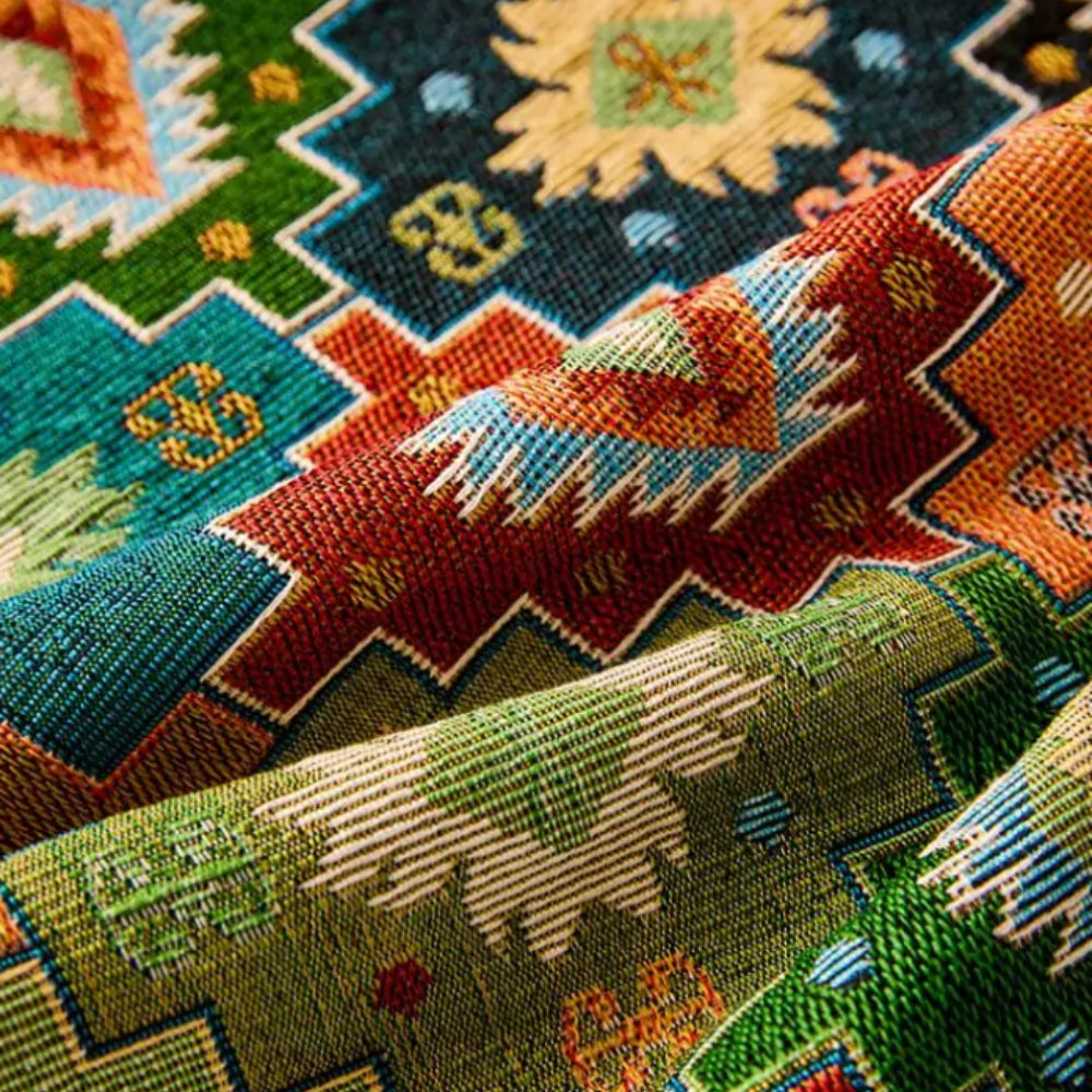 Funda de sofá Zahara Kilim tribal geométrica