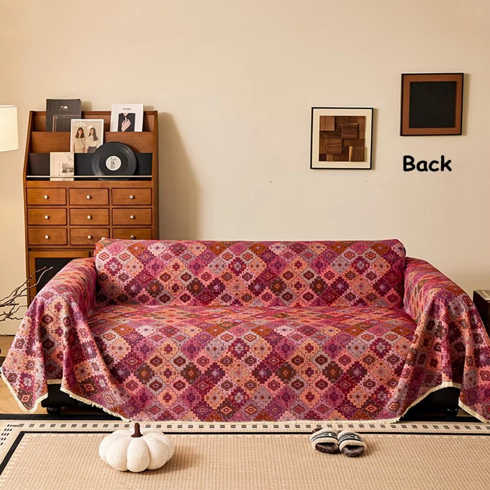 Funda de sofá Zahara Kilim tribal geométrica
