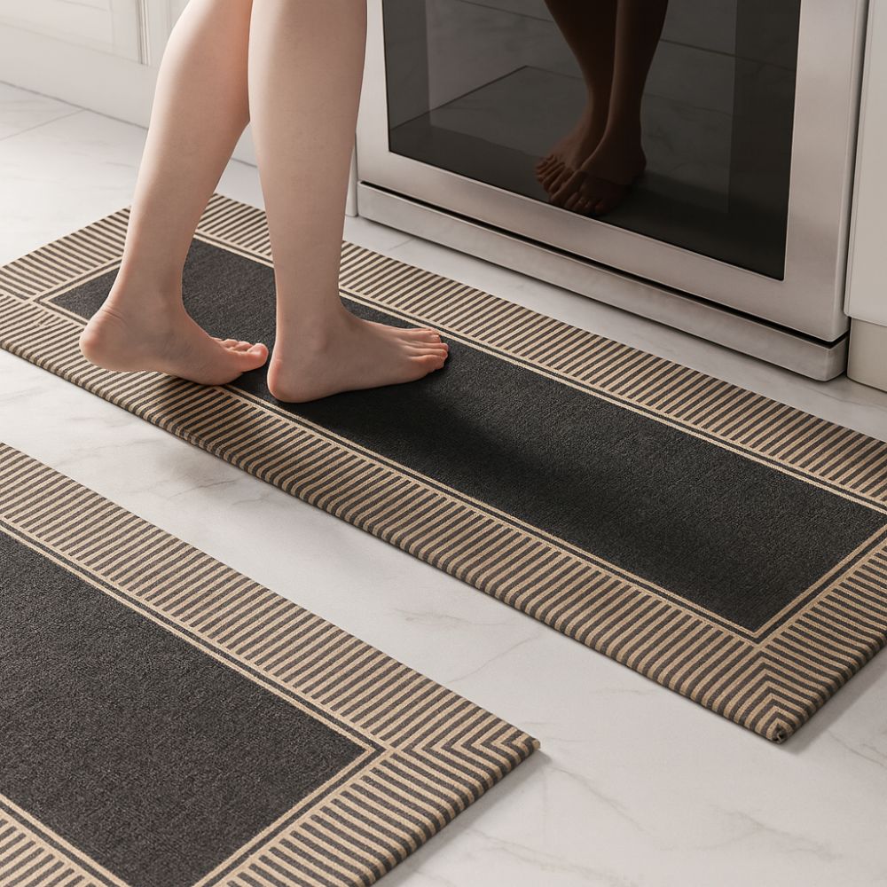 Zebra Stripe Soft Kitchen Runner Mat