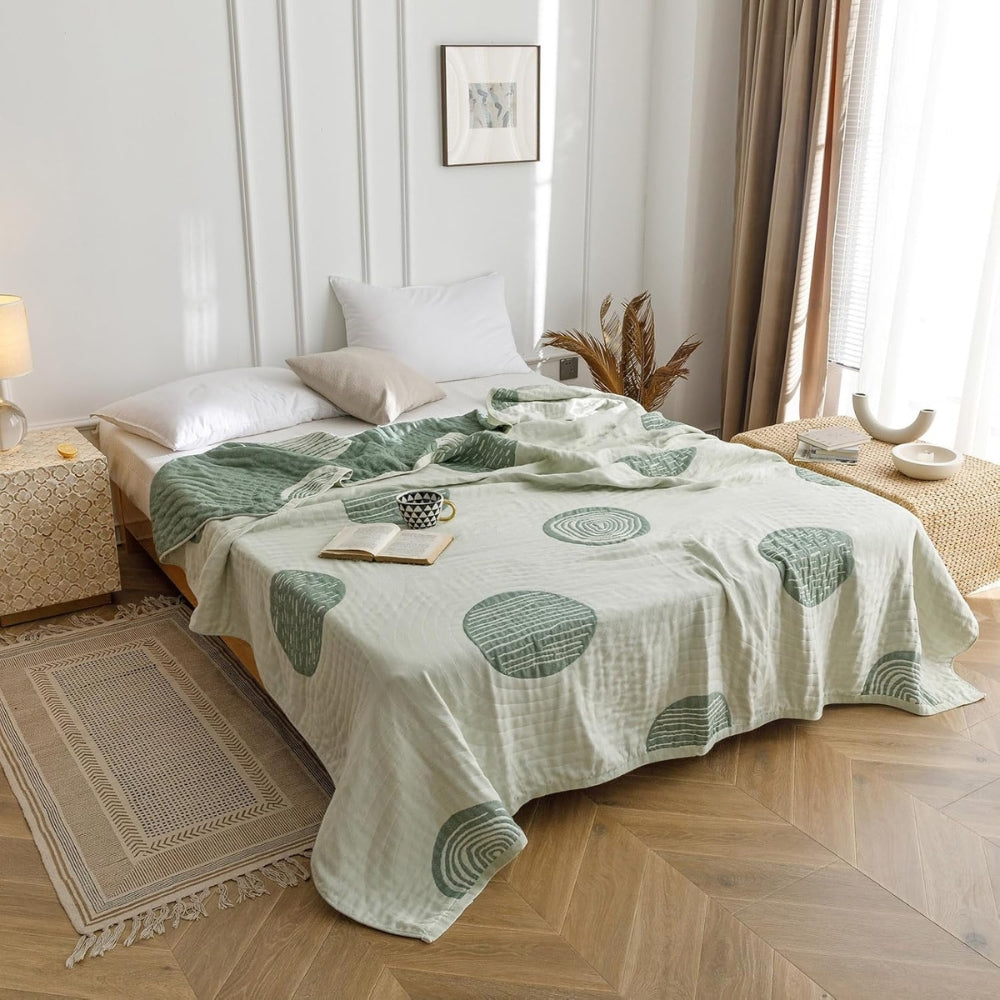 Zen Round Pattern Lightweight Cotton Blanket