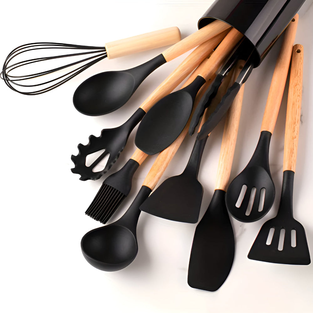 Set de Utensilios de Cocina de Silicona
