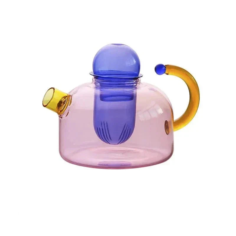 Bouilloire translucide en verre borosilicate avec tasses | Virelle Maison