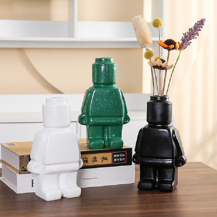 Robot z keramických květináčů - BrickBotanica