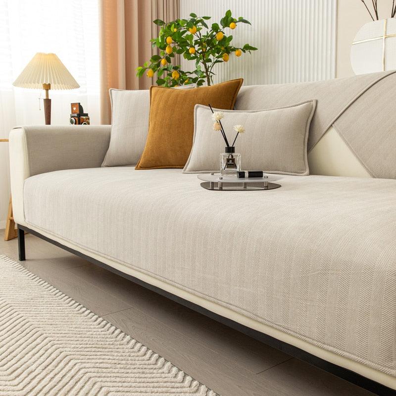 Housse antidérapante confortable pour votre canapé - SnugMat