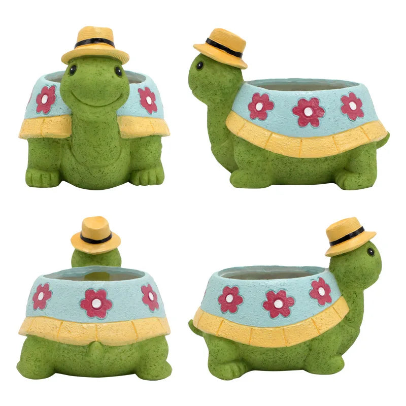 Niedlicher Schildkröten Gartenpflanzentopf - TurtleBloom
