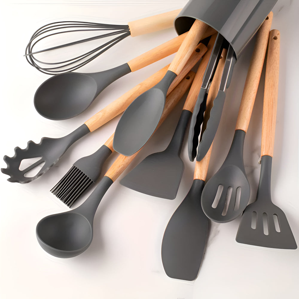 Set de Utensilios de Cocina de Silicona