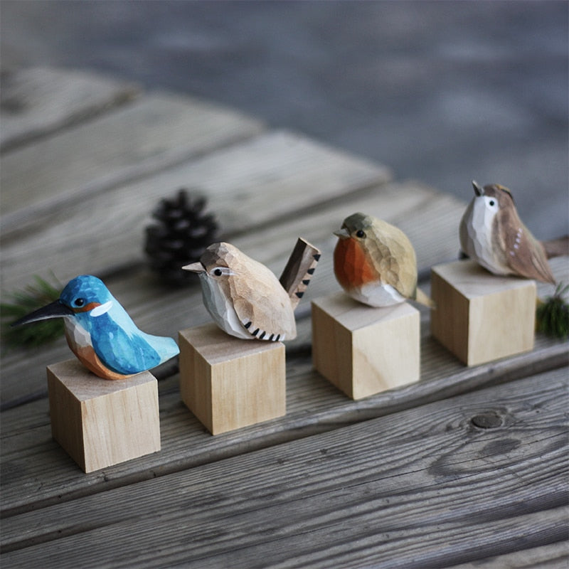 Uccelli in Legno Fatti a Mano - AuriBirds