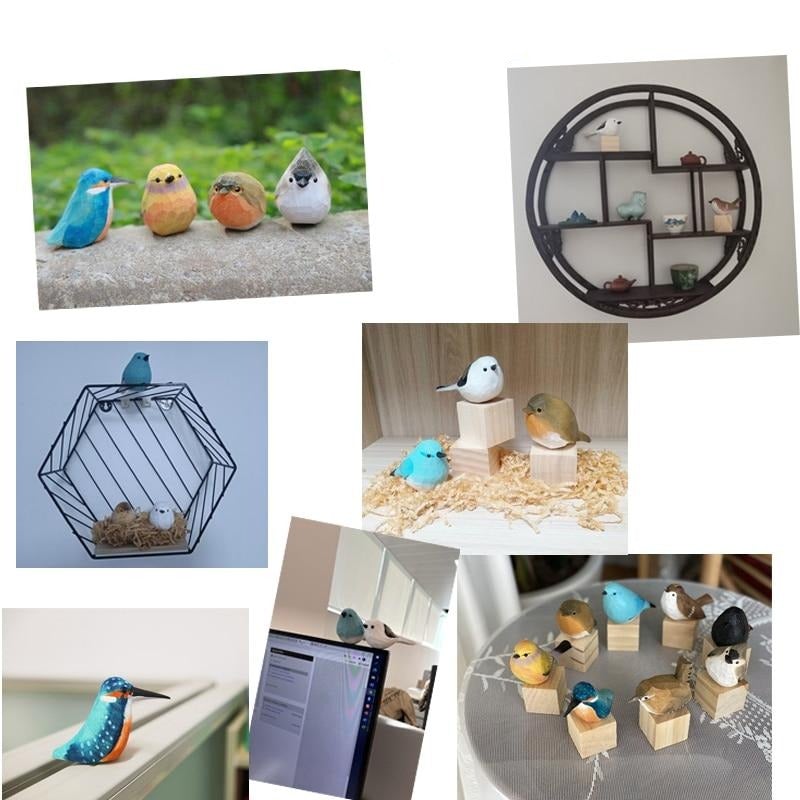 Uccelli in Legno Fatti a Mano - AuriBirds