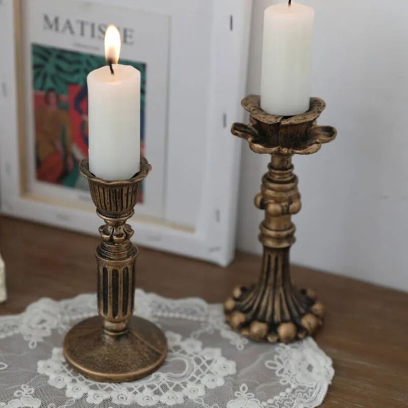 Hommfer – Bougeoir Rustique Doré au Style Élégant et Intemporel