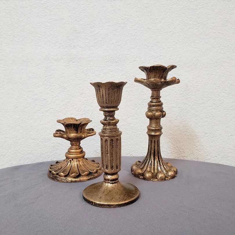 Hommfer – Bougeoir Rustique Doré au Style Élégant et Intemporel