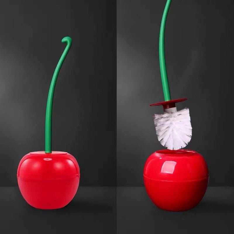 Hommfer – Brosse de Toilette Nordique Cerise avec Support Élégant