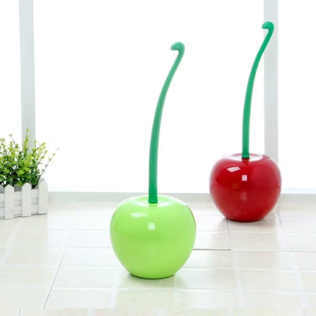 Hommfer – Brosse de Toilette Nordique Cerise avec Support Élégant