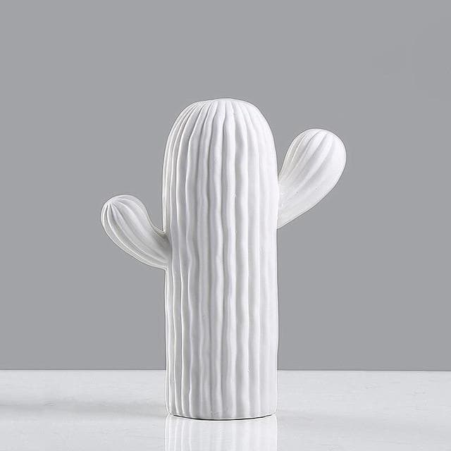 Hommfer – Collection de Cactus en Porcelaine Blanche