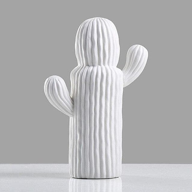 Hommfer – Collection de Cactus en Porcelaine Blanche