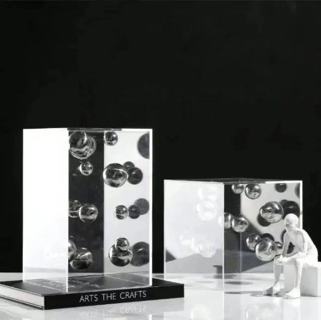 Hommfer – Cube Décoratif Art Sphères Flottantes