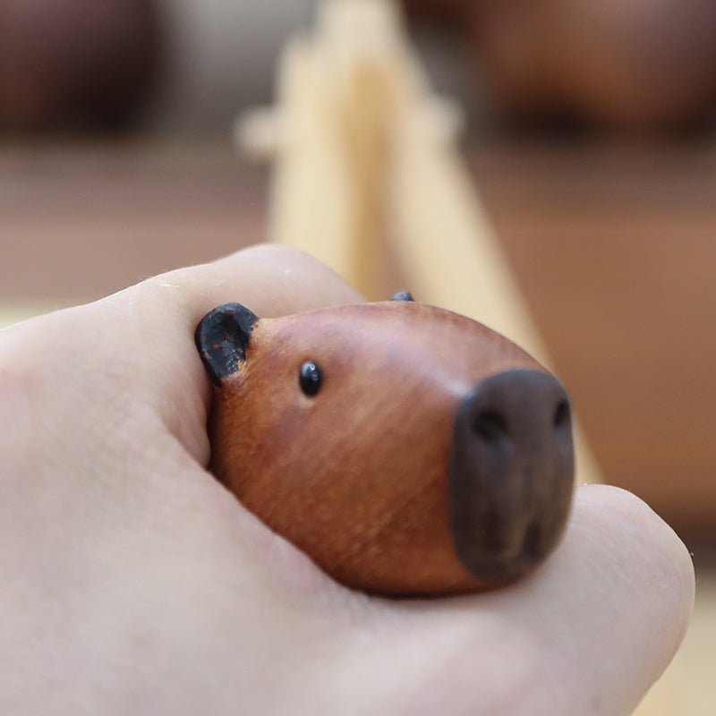 Hommfer – Décoration Capybara en Bois avec Orange