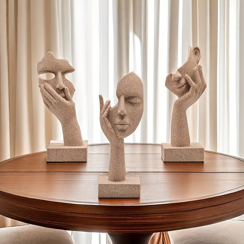 Hommfer – Ensemble de Masques Abstraits Décoratifs pour un Intérieur Artistique