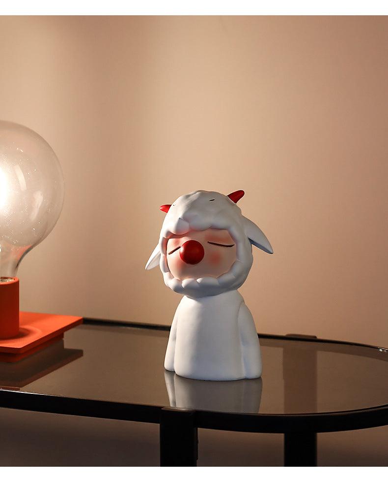 Hommfer – Figurine Décorative Mouton Moderne en Résine