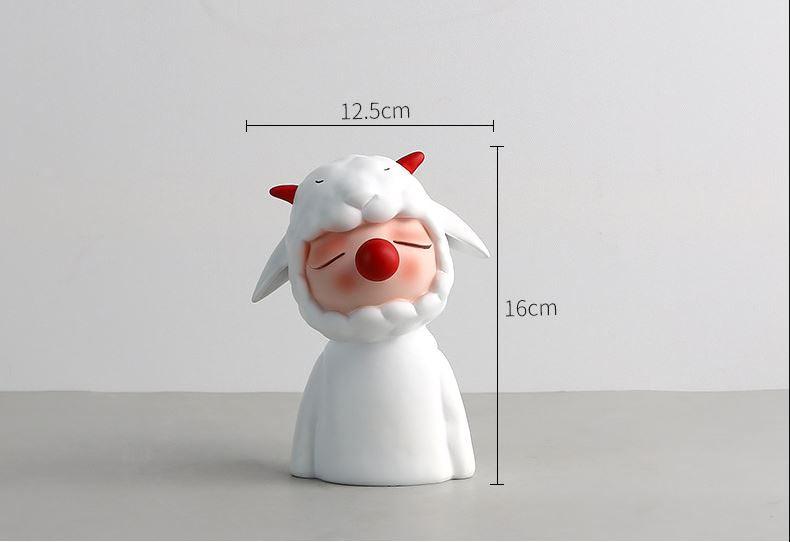 Hommfer – Figurine Décorative Mouton Moderne en Résine