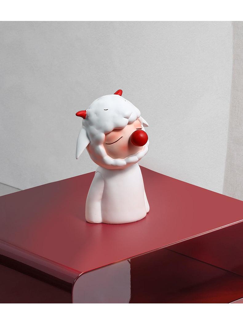 Hommfer – Figurine Décorative Mouton Moderne en Résine