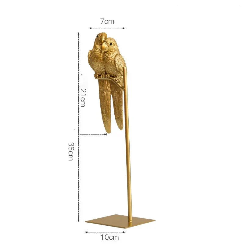 Hommfer – Figurine Perroquet Porte-Bonheur en Résine Moderne