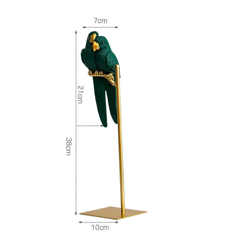 Hommfer – Figurine Perroquet Porte-Bonheur en Résine Moderne