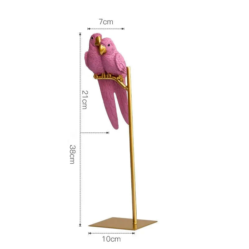 Hommfer – Figurine Perroquet Porte-Bonheur en Résine Moderne