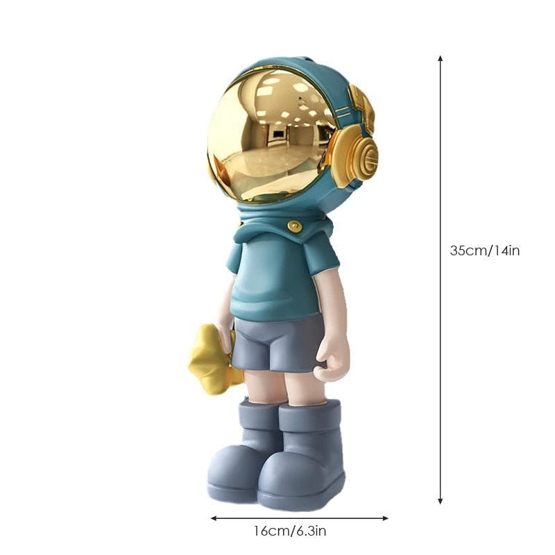 Hommfer - Figurines d'Astronautes Colorées en Résine au Design Moderne
