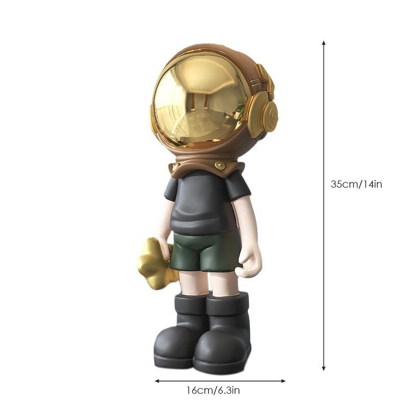 Hommfer - Figurines d'Astronautes Colorées en Résine au Design Moderne