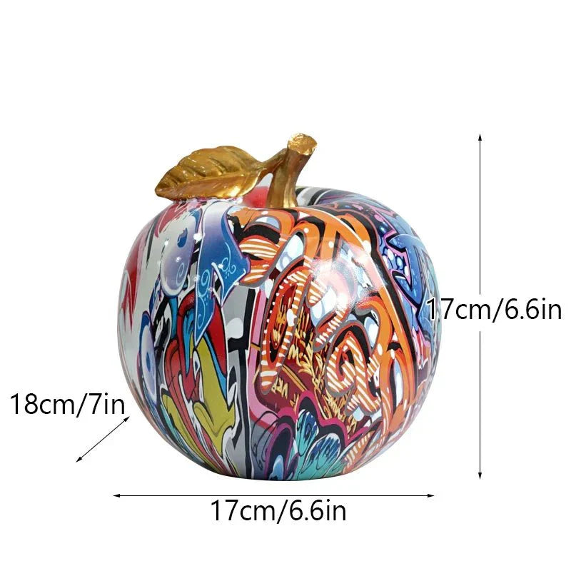 Hommfer - Figurines de Pomme Colorées en Résine