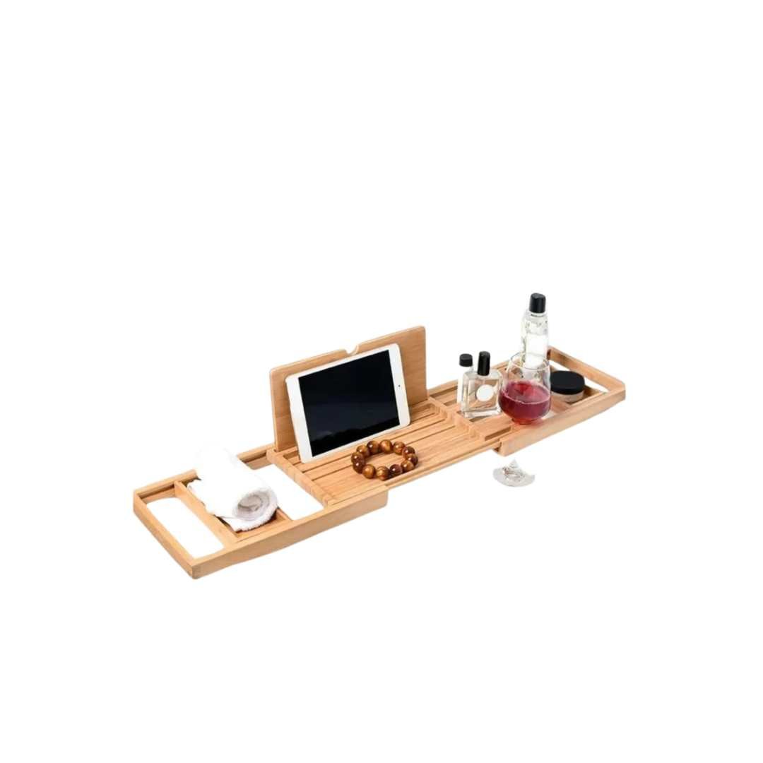 Hommfer – Plateau de Bain Extensible en Bambou