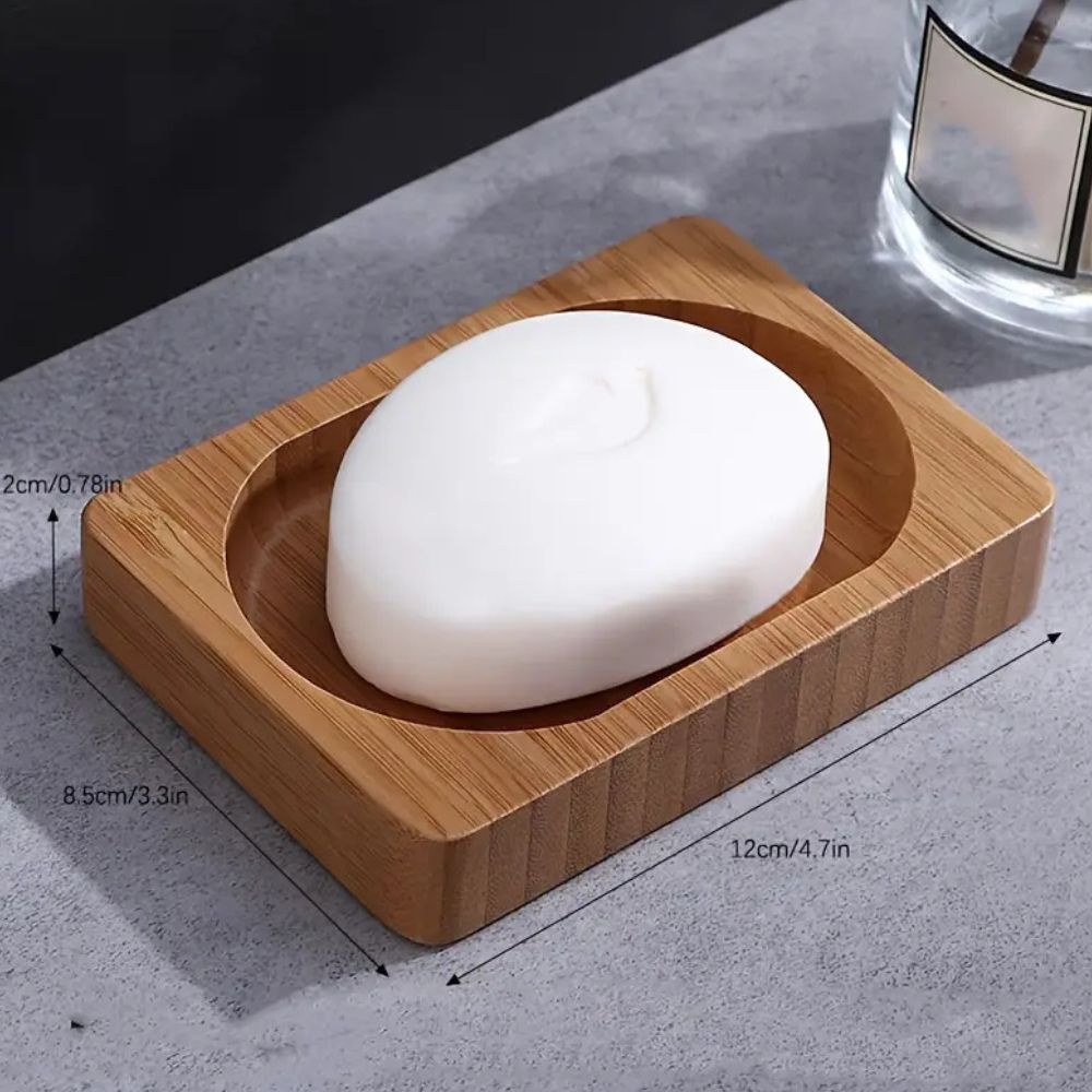 Hommfer - Porte-savon en bois naturel