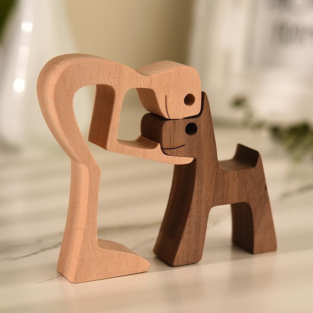 Hommfer – Sculpture Bois Fait Main Chiens