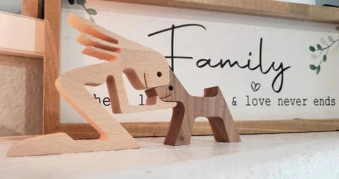 Hommfer – Sculpture Bois Fait Main Chiens