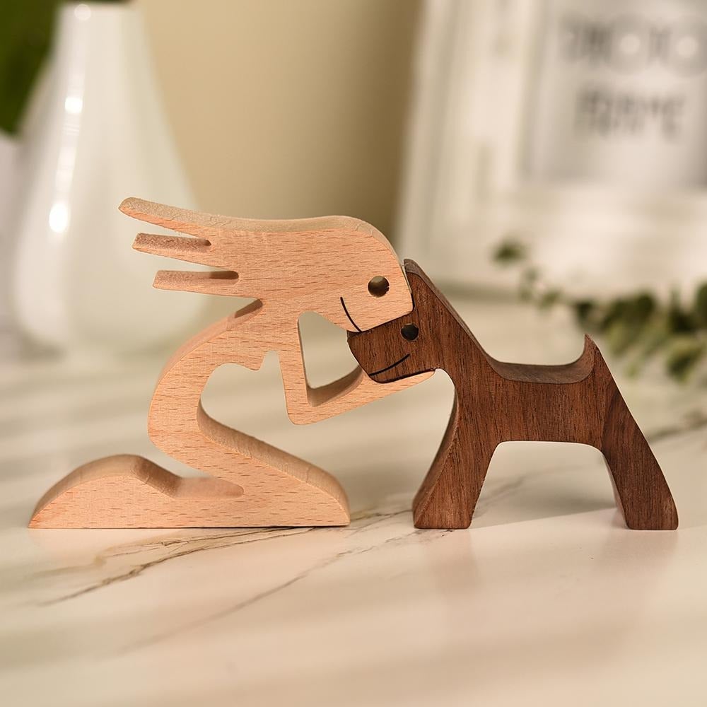 Hommfer – Sculpture Bois Fait Main Chiens